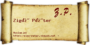 Zigó Péter névjegykártya